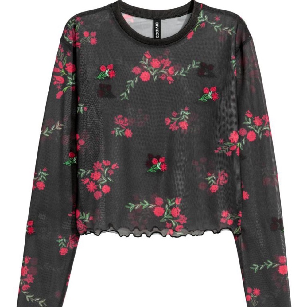 NWOT H&M mesh cropped top
